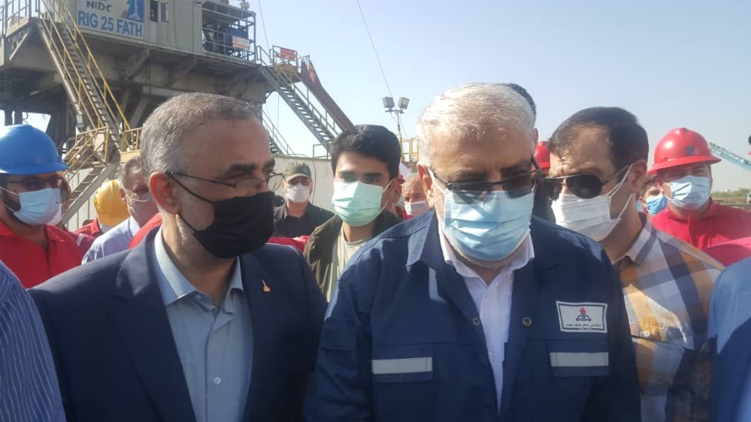 IMG 20210917 155457 283 وزیر نفت از دستگاه حفاری 25 فتح شرکت ملی حفاری ایران در میدان نفتی اهواز بازدید کرد
