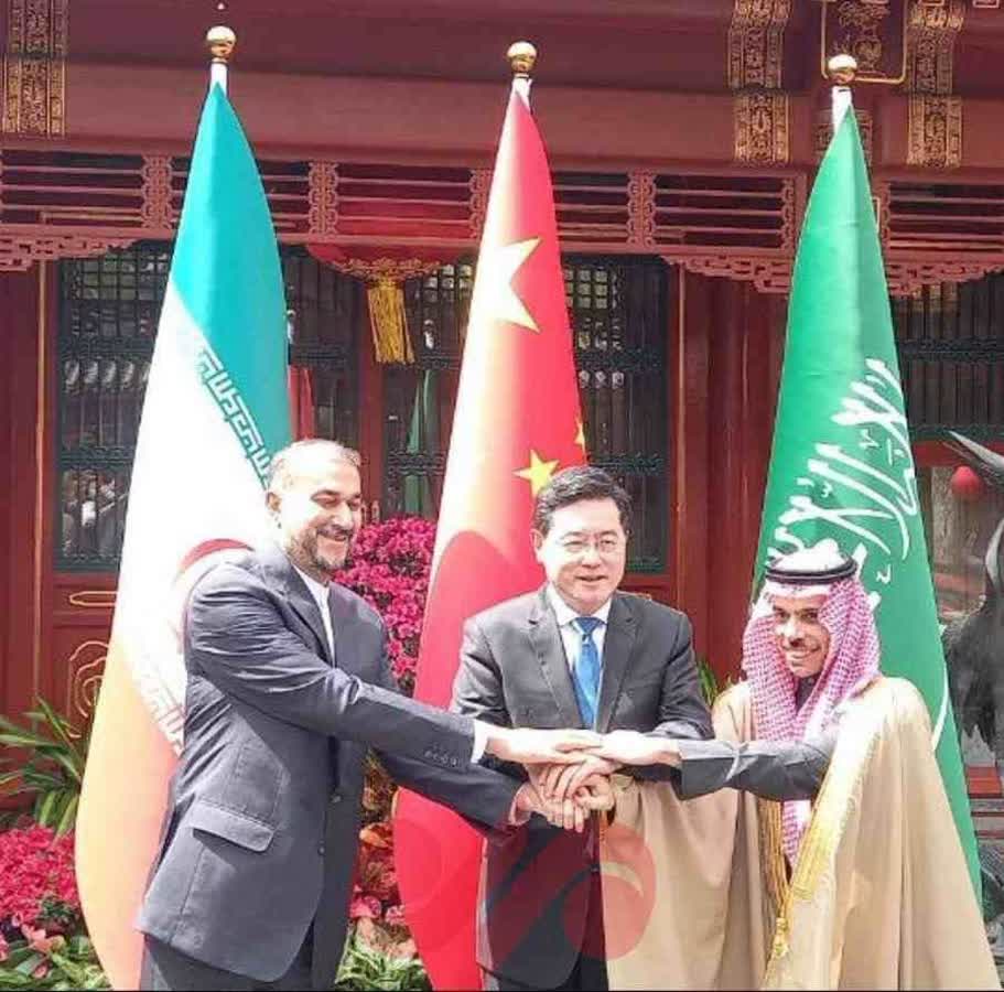 IMG 20230406 175356 616  امضا بیانیه مشترک میان ایران و عربستان با حضور وزیر امورخارچه چین